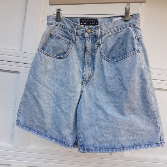 Vintage High Waisted Jean Shorts Slouch Curvy Retro 1980s VTG 90s Size 30W - Picture 8 of 16